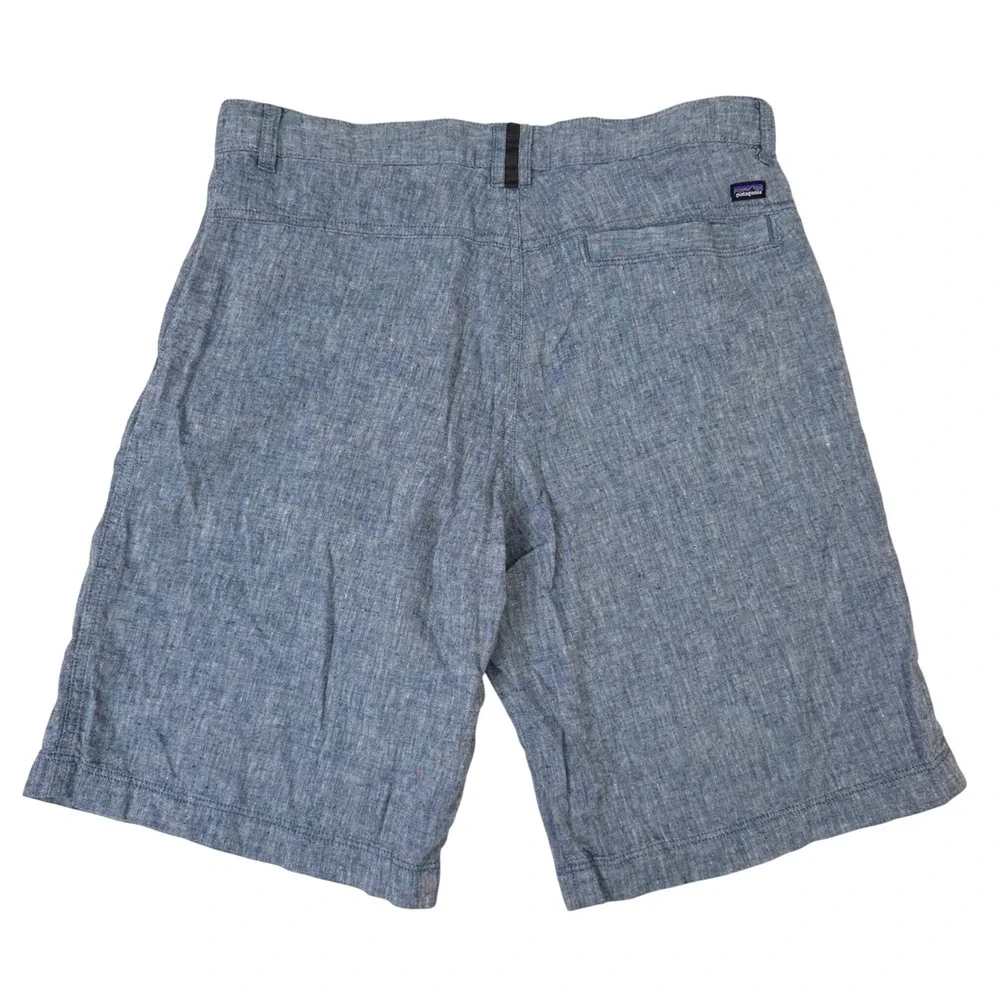 Patagonia Men's Back Step Shorts Size 32 Chambray Blue Hemp Blend